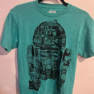 Fifth sun Star Wars scene fill in‎ t-shirt green men’s size Small